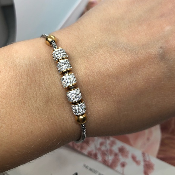 Stainless Steel Adjustable Bracelet - Picture 2 of 3